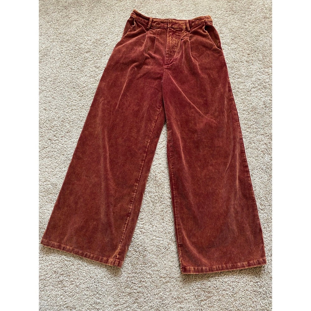 Sage The Label Pants Corduroy Wide Leg Kahlo Rust Medium Women s54